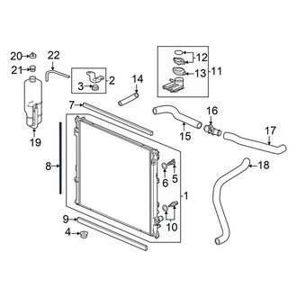 Honda OE - Center Radiator Air Seal