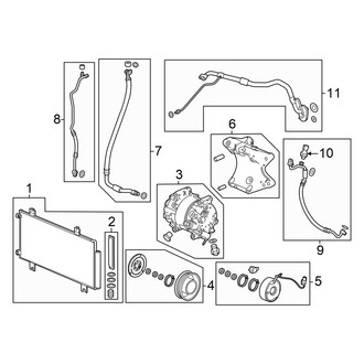 Honda OE - Air Conditioner & Heater - Condenser, Compressor & Lines
