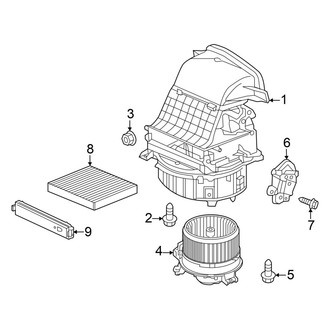Honda OE - Air Conditioner & Heater - Blower Motor & Fan (Front)