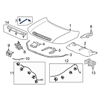 Honda OE - Front Left Hood Lift Support