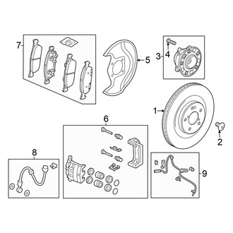 Honda OE - Front Suspension - Brake Components
