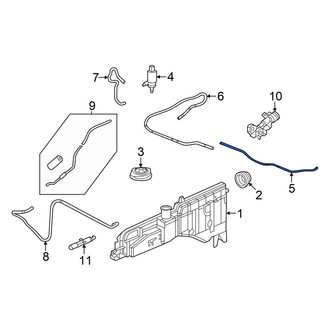 Honda OE - Front Left Windshield Washer Hose