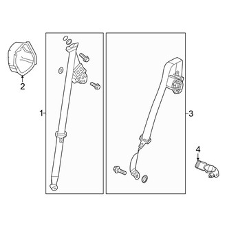 Honda OE - Restraint Systems - Second Row Seat Belts