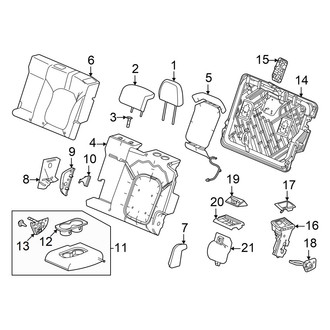 Honda OE - Seats & Tracks - Second Row Seats (60% Side, Seat Back Components)