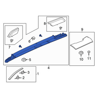 Honda OE - Right Roof Luggage Carrier Side Rail