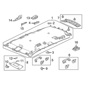 Honda OE - Roof - Interior Trim (W/O Panoramic)