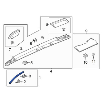 Honda OE - Left Roof Molding
