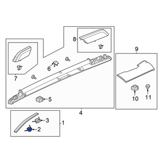 Honda OE - Right Roof Molding Clip