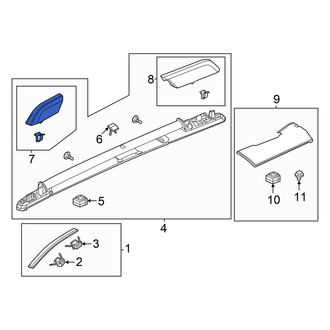 Honda OE - Front Left Roof Rack Cover