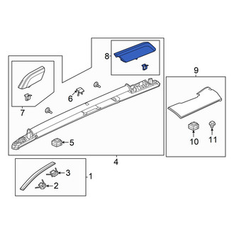 Honda OE - Rear Right Roof Rack Cover