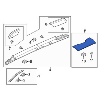 Honda OE - Left Outer Roof Opening Trim