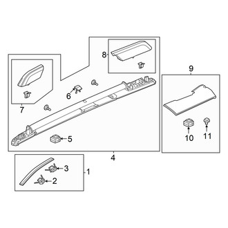 Honda OE - Roof - Exterior Trim (With Panoramic)