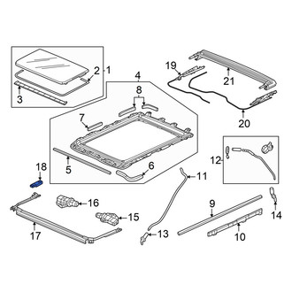 Honda OE - Front Left Sunroof Guide Rail