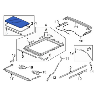 Honda OE - Front Sunroof Glass
