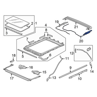Honda OE - Left Sunroof Cable