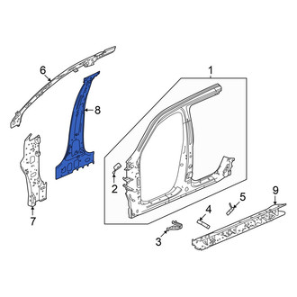 Honda OE - Left Body B-Pillar Reinforcement