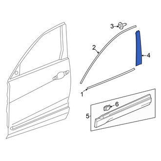 Honda OE - Rear Left Rearward Door Applique