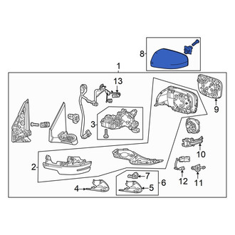 Honda OE - Front Right Door Mirror Cover