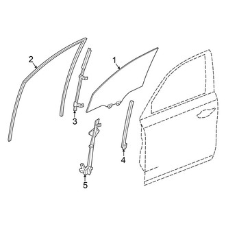 Honda OE - Front Door - Glass & Hardware