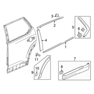 Honda OE - Rear Door - Exterior Trim