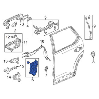 Honda OE - Rear Right Door Latch Assembly