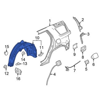 Honda OE - Rear Right Quarter Panel Splash Shield