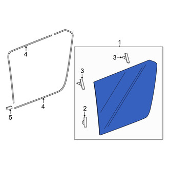 Honda OE - Rear Left Quarter Glass