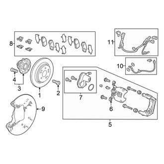 Honda OE - Rear Suspension - Brake Components