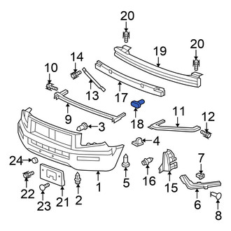 Honda OE - Front Bumper Impact Absorber Clip