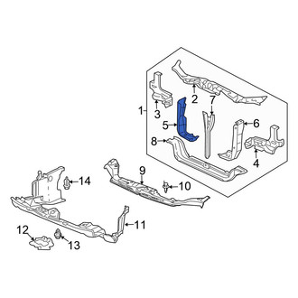 Honda OE - Front Right Radiator Support Side Panel