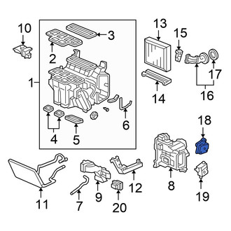 Honda OE - Front HVAC Floor Mode Door Actuator