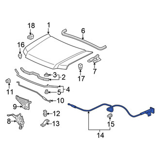 Honda OE - Front Hood Release Cable