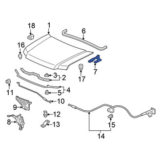 Honda OE - Front Left Hood Hinge