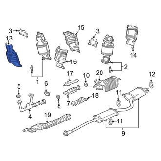 Honda OE - Front Outer Exhaust Manifold Heat Shield