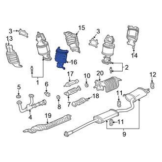 Honda OE - Rear Inner Exhaust Manifold Heat Shield