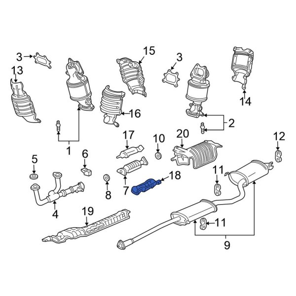 Honda OE 18181RL8A00 Lower Catalytic Converter Heat Shield