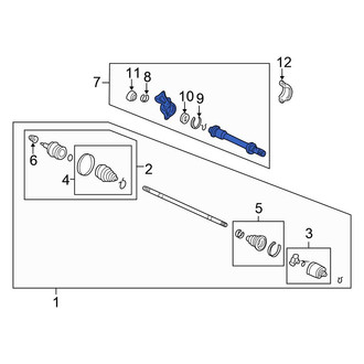 Honda OE - Front CV Intermediate Shaft