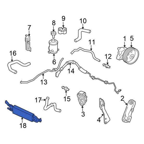Honda OE 53765SJCA03 Front Power Steering Cooler