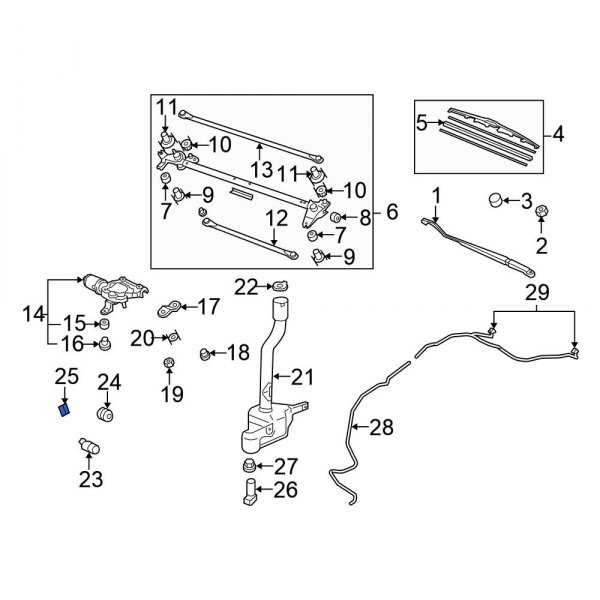 Windshield Washer Pump Grommet