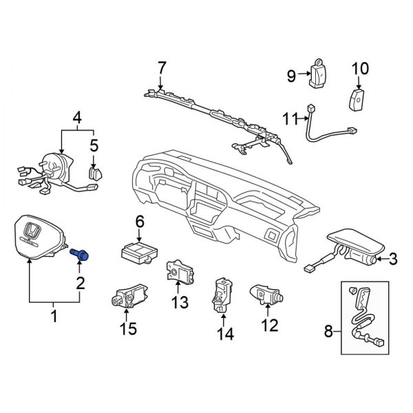 Steering Wheel Air Bag Bolt