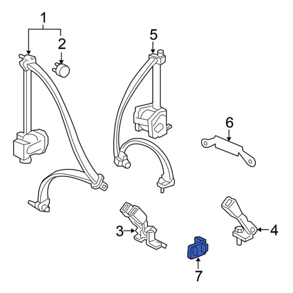 Child Restraint Anchor Plate