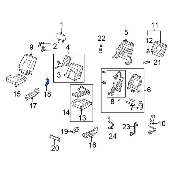 Seat Back Recliner Adjustment Mechanism Cover