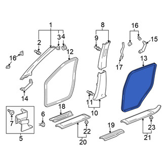 Honda OE - Rear Left Door Seal