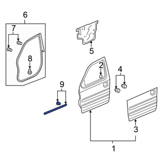 Honda OE - Front Right Lower Door Seal