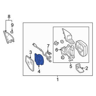 Honda OE - Front Right Door Mirror Drive Motor