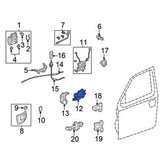 Honda OE - Front Left Door Lock Actuator Motor