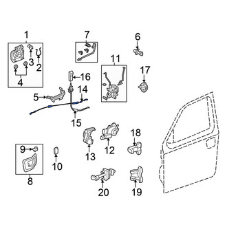 Honda OE - Front Left Inner Door Latch Cable