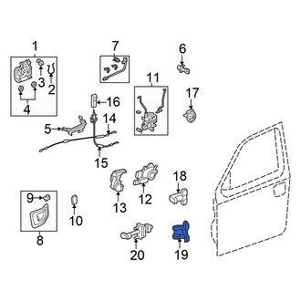 Honda OE - Front Left Lower Door Hinge
