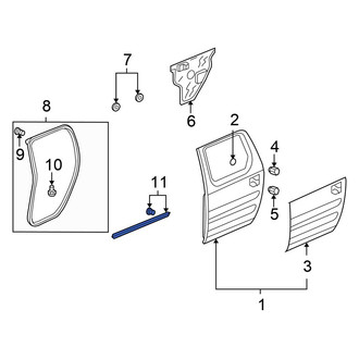 Honda OE - Rear Left Lower Door Seal