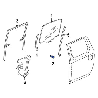 Honda OE - Rear Door Glass Bolt